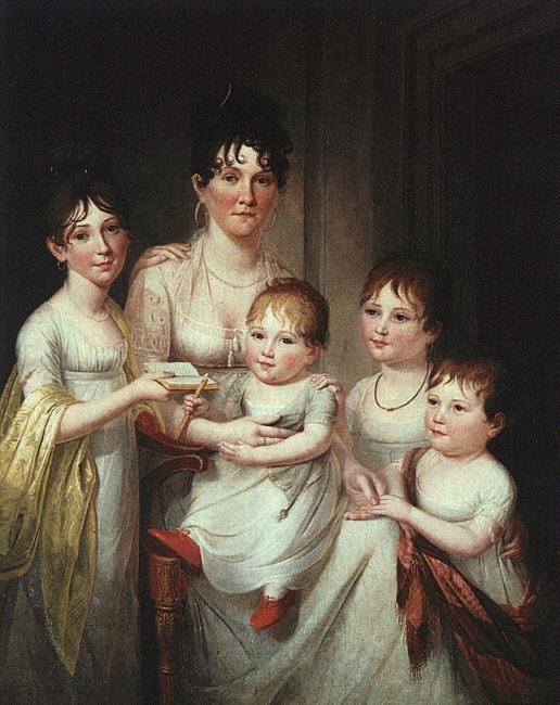 James Peale Madame Dubocq and her Children oil painting picture
